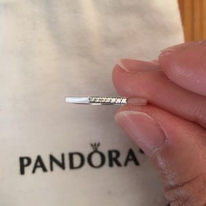 Pandora multifaceted sterling silver size 6 ring